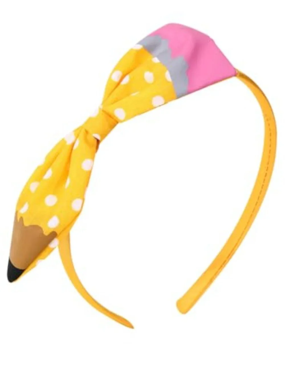 Yellow Pencil Headband - Non Slip Fabric Hair Accessories for Girls Back To